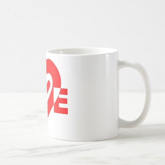 Liefde in het rood koffiemok (Rechts)