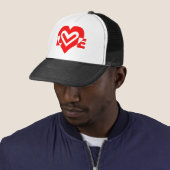 Liefde in het rood trucker pet (In situ)