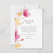 Liefde in het Vrijgezellenfeest Bloom Bedankkaart (Voorkant)