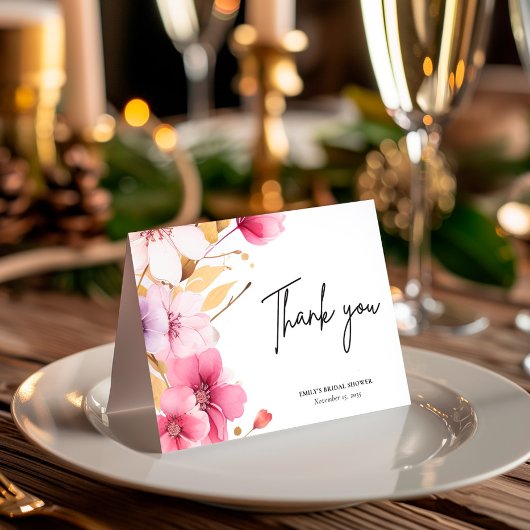 Liefde in het Vrijgezellenfeest Bloom Bedankkaart