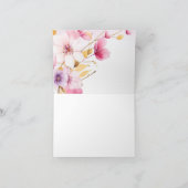 Liefde in het Vrijgezellenfeest Bloom Bedankkaart (Binnen)