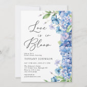 Liefde in het Vrijgezellenfeest Bloom Blue Hydrang Kaart (Voorkant)