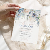 Liefde in het Vrijgezellenfeest Bloom Blue Hydrang Kaart