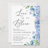 Liefde in het Vrijgezellenfeest Bloom Blue Hydrang Kaart (Voorkant)