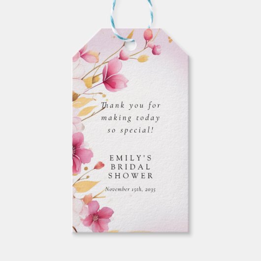 Liefde in het Vrijgezellenfeest Bloom Cadeaulabel (Voorkant)