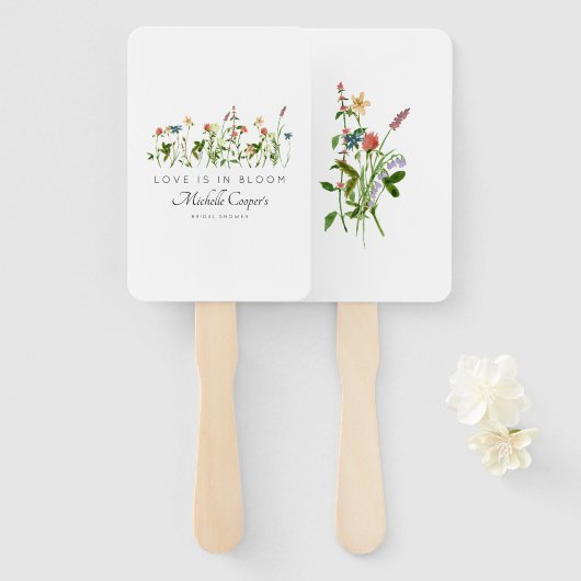 Liefde in het Vrijgezellenfeest Bloom Handwaaier (Voorkant en achterkant)