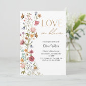 Liefde in het Vrijgezellenfeest Bloom Kaart (Staand voorkant)