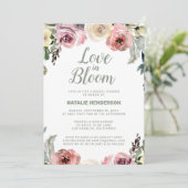 Liefde in het Vrijgezellenfeest Bloom Kaart (Staand voorkant)