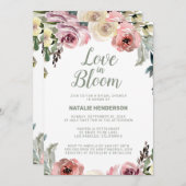 Liefde in het Vrijgezellenfeest Bloom Kaart (Voorkant / Achterkant)