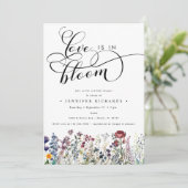 Liefde in het Vrijgezellenfeest Bloom Kaart (Staand voorkant)