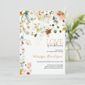 Liefde in het Vrijgezellenfeest Bloom Kaart (Staand voorkant)