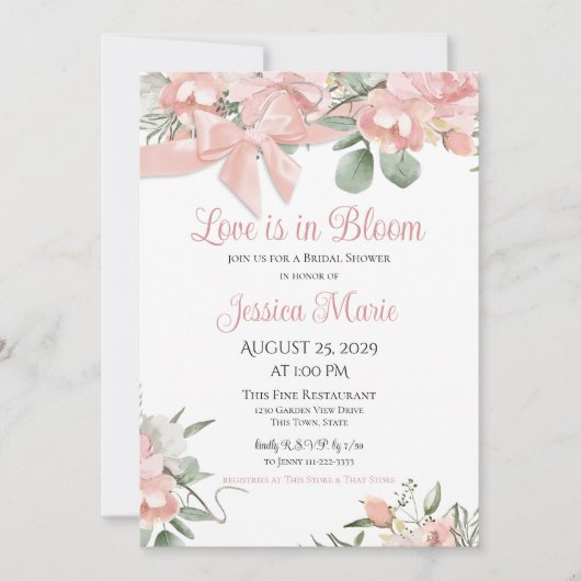 Liefde in het Vrijgezellenfeest Bloom Kaart (Voorkant)