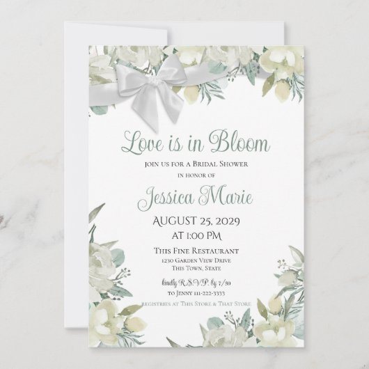 Liefde in het Vrijgezellenfeest Bloom Kaart (Voorkant)