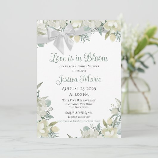 Liefde in het Vrijgezellenfeest Bloom Kaart (Staand voorkant)