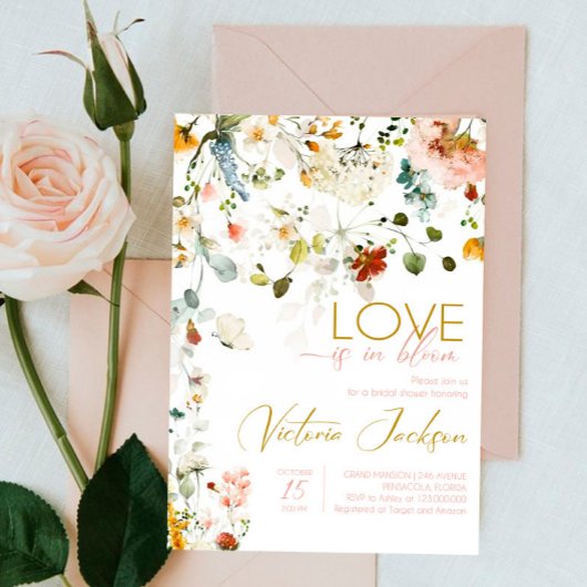 Liefde in het Vrijgezellenfeest Bloom Kaart