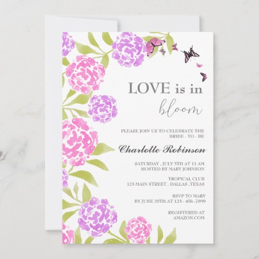 Liefde in het Vrijgezellenfeest Bloom Kaart (Voorkant)