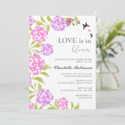 Liefde in het Vrijgezellenfeest Bloom Kaart (Staand voorkant)