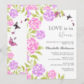 Liefde in het Vrijgezellenfeest Bloom Kaart (Voorkant / Achterkant)