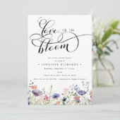 Liefde in het Vrijgezellenfeest Bloom Kaart (Staand voorkant)