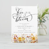 Liefde in het Vrijgezellenfeest Bloom Kaart (Staand voorkant)