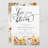 Liefde in het Vrijgezellenfeest Bloom Kaart (Voorkant / Achterkant)