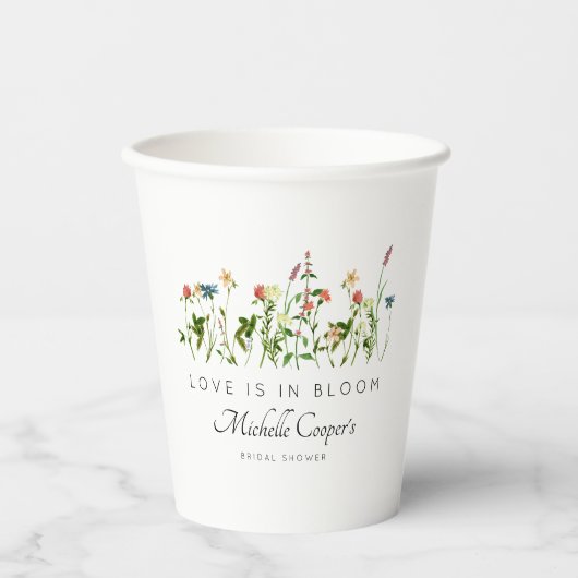 Liefde in het Vrijgezellenfeest Bloom Papieren Bekers (Voorkant)