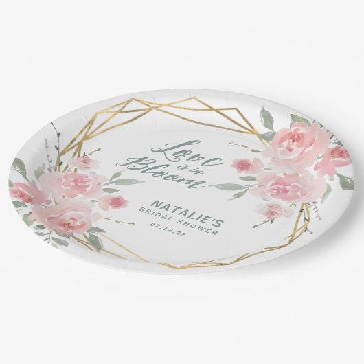 Liefde in het Vrijgezellenfeest Bloom Papieren Bordje (Gekanteld)