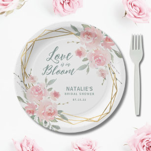 Liefde in het Vrijgezellenfeest Bloom Papieren Bordje