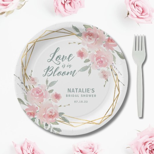 Liefde in het Vrijgezellenfeest Bloom Papieren Bordje