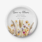 Liefde in het Vrijgezellenfeest Bloom Papieren Bordje (Voorkant)