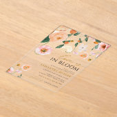 Liefde in het Vrijgezellenfeest Bloom Poppies Flow Acryl Uitnodigingen (Laagn)