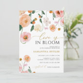 Liefde in het Vrijgezellenfeest Bloom Poppies Flow Kaart (Staand voorkant)