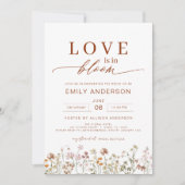 Liefde in het Vrijgezellenfeest Bloom Wildflower Kaart (Voorkant)