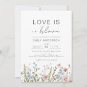 Liefde in het Vrijgezellenfeest Bloom Wildflower Kaart (Voorkant)