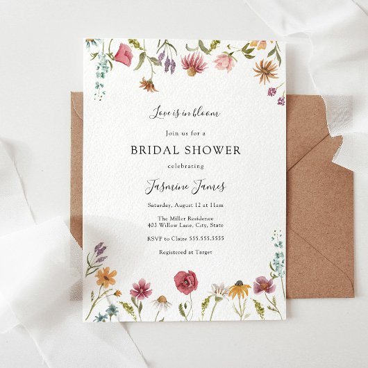 Liefde in het Vrijgezellenfeest Bloom Wildflower Kaart