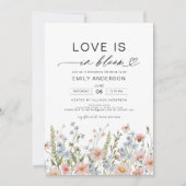 Liefde in het Vrijgezellenfeest Bloom Wildflower Kaart (Voorkant)