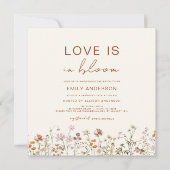Liefde in het Vrijgezellenfeest Bloom Wildflower Kaart (Voorkant)