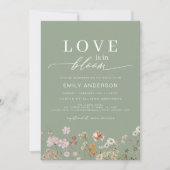 Liefde in het Vrijgezellenfeest Bloom Wildflower Kaart (Voorkant)
