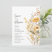 Liefde in het Vrijgezellenfeest Bloom Wildflower Kaart (Staand voorkant)