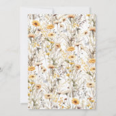 Liefde in het Vrijgezellenfeest Bloom Wildflower Kaart (Achterkant)