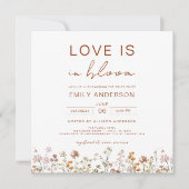 Liefde in het Vrijgezellenfeest Bloom Wildflower Kaart (Voorkant)