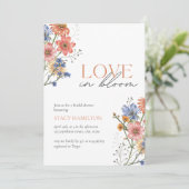 Liefde in het Vrijgezellenfeest van bloem Wild Flo Kaart (Staand voorkant)