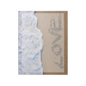 Liefde in het zand geschreven notitieblok (Linkerzijde)