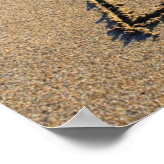 Liefde in het zand geschreven Poster (Hoek)