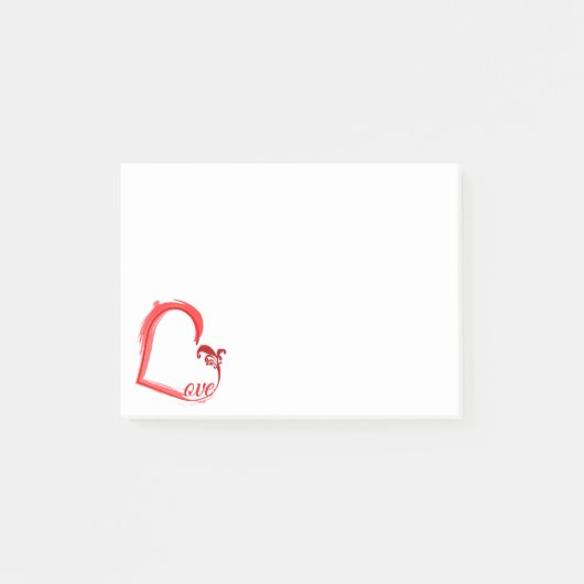 Liefde in je hart na de aantekeningen post-it® notes (Voorkant)
