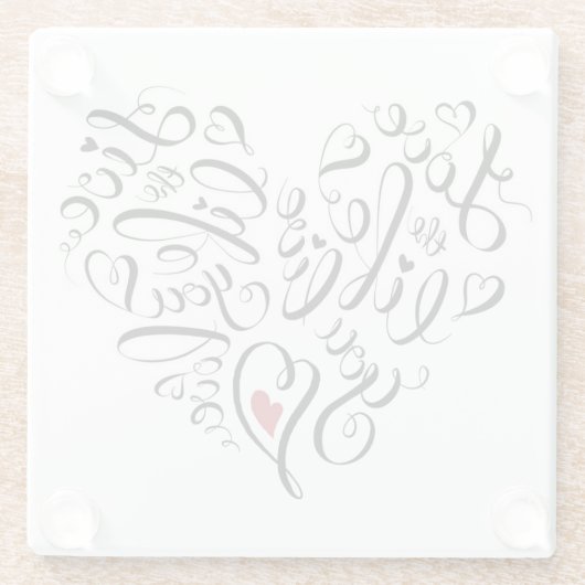 Liefde in je leven glazen onderzetter (Achterkant)