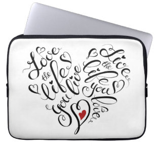 Liefde in je leven laptop sleeve
