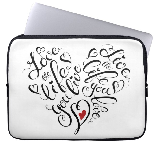 Liefde in je leven laptop sleeve (Voorkant)