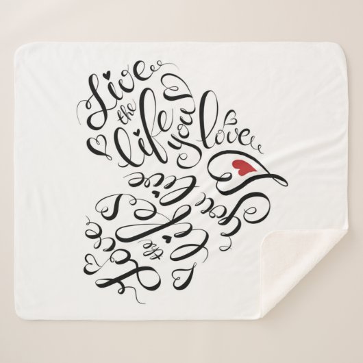 Liefde in je leven sherpa deken (Voorkant (horizontaal))