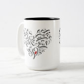 Liefde in je leven tweekleurige koffiemok (Voorkant links)